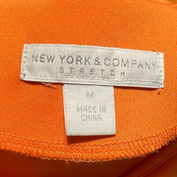 New York & Company Orange Sleeveless Sheath Dress | Size M - Picture 4 of 8